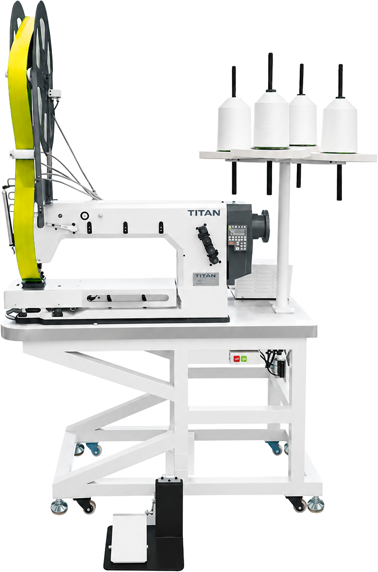 Titan TN-82810D Two needle, 4 thread chainstitch long arm